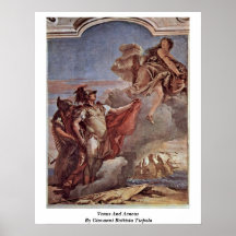 Venus e Aeneas por Giovanni Battista Tiepolo Posteres