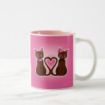 Ver-Caneca do coração-chocolate do gatinho