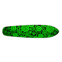 Verde do ecossistema (retro) - no preto skate personalizado