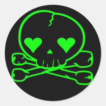 VERDE estranho do PRETO do estilo de Kawaii do gót Adesivos
