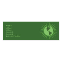 Verde - magro cartoes de visita