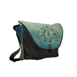 Verde rústico e Flourish boémio da cerceta Bolsa Mensageiro