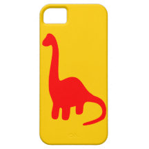 Vermelho bonito Dino do caso do iPhone 5 dos dinos Capa De iPhone 5 Case-Mate