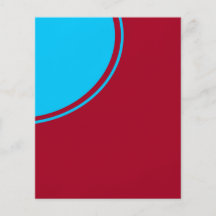 Vermelho com círculo de turquesa da modificação modelos de panfleto