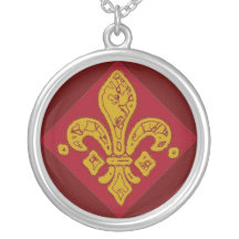 Vermelho da flor de lis bijuteria personalizada