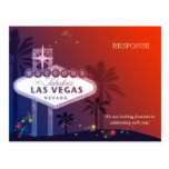 Vermelho da tira de Las Vegas + RSVP Wedding azul  Cartão Postal