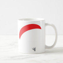 vermelho do paraglider - parapente caneca