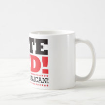 Vermelho do voto! Republicano do voto! Caneca