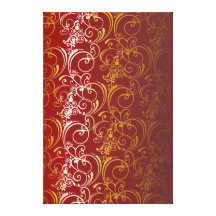 vermelho e canvas do ouro impressão de canvas esticadas