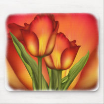 Vermelho e tulipas do ouro tapetes para ratos