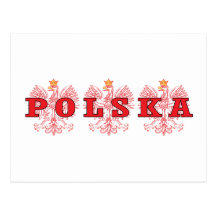 Vermelho Eagles de Polska Cartão Postal