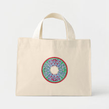 Vermelho gráfico e azul do círculo do Victorian Bolsa Para Compras