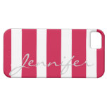 Vermelho listrado corajoso do caso | do iPhone 5 m Capas iPhone 5 Case-Mate