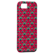 vermelho retro do caso do iphone 5 do vintage do t capa iPhone 5