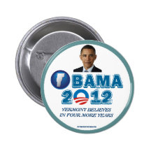 VERMONT PARA OBAMA Vermont 2012 acredita Botons