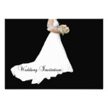 vestido nupcial branco do convite do casamento no 