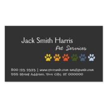 Veterinário colorido do animal de estimação do cão cartões de visitas