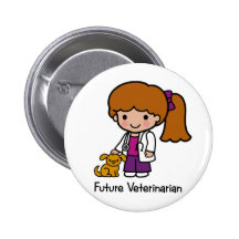 Veterinário futuro - menina botons