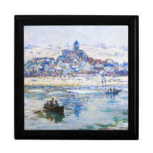Vetheuil no inverno Claude Monet Caixa De Presente