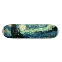 Vetor da noite estrelado de Van Gogh Skates