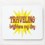 Viajar ilumina meu dia mouse pad