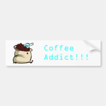 Viciado do café adesivo