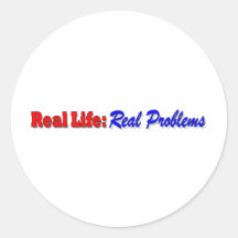 Vida real - azul adesivos redondos