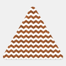 Vigas alaranjadas queimadas do brilho adesivos em forma de triângulo