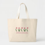 Vinda acima das tulipas bolsa de lona