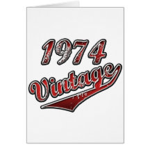 Vintage 1974 cartões