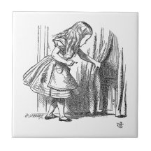 Vintage Alice no país das maravilhas que procura a Azulejo