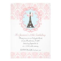 Vintage de Paris Convite Personalizados