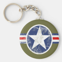 Vintage do corpo de ar do exército chaveiros