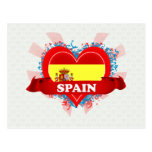 Vintage eu amo a espanha cartões postais