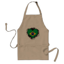 Vintage eu amo Brasil Aventais