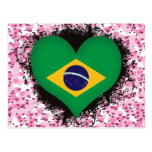 Vintage eu amo Brasil Cartao Postal