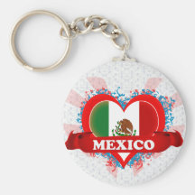 Vintage eu amo México Chaveiros
