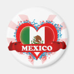 Vintage eu amo México Imã