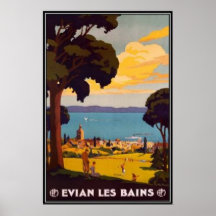 Vintage Évian-les-Bains, Rhône Alpes, France - Posters