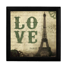 Vintage Paris Caixa De Persentes