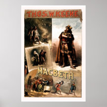 vintage retouched Shakespeare Macbeth Posteres