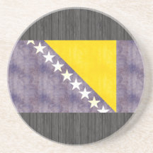 Vintage retro Bósnia - bandeira de Herzegovina Porta-copos
