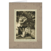 Vintage Rhotograph retro do cartão de nota