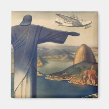 Vintage Rio de Janeiro, cristo a estátua do redent Imas De Geladeira