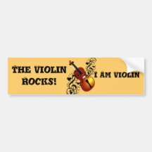 Violino, amante em Heart_ Adesivo