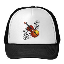 Violino, amante em Heart_ Boné