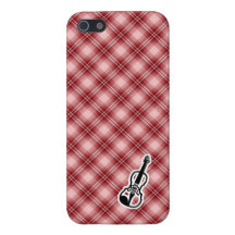 Violino vermelho da xadrez