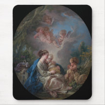 Virgin e criança - François Boucher Mouse Pad