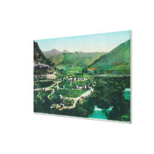 Vista aérea do SpringsLava Hot Springs, identifica Impressão Em Canvas