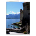 Vista de Castelo de Chillon Cartao